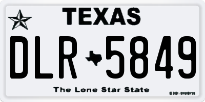 TX license plate DLR5849