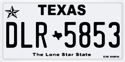 TX license plate DLR5853