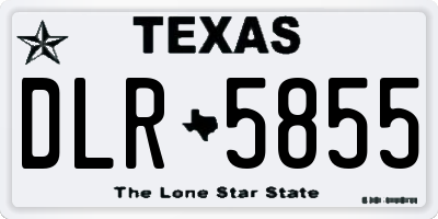 TX license plate DLR5855
