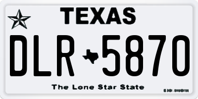TX license plate DLR5870