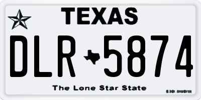 TX license plate DLR5874