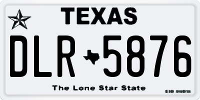 TX license plate DLR5876