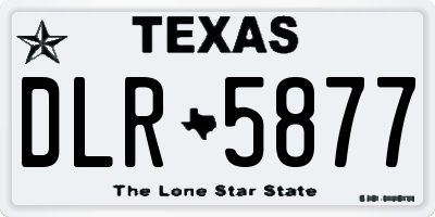 TX license plate DLR5877