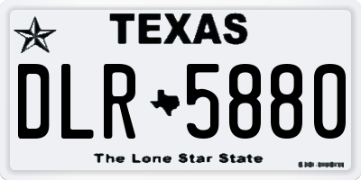 TX license plate DLR5880