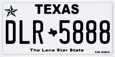 TX license plate DLR5888