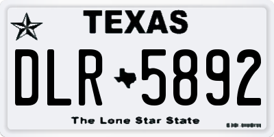 TX license plate DLR5892
