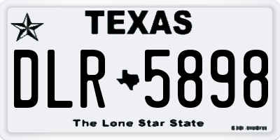 TX license plate DLR5898