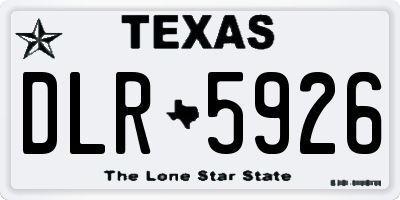 TX license plate DLR5926
