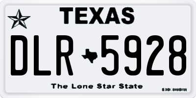 TX license plate DLR5928