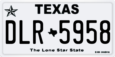 TX license plate DLR5958