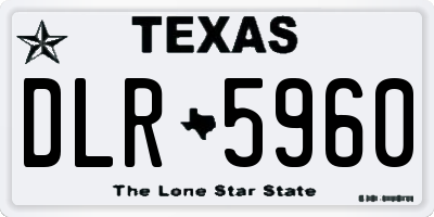 TX license plate DLR5960