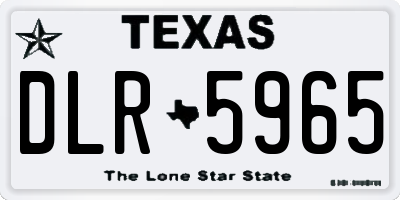 TX license plate DLR5965