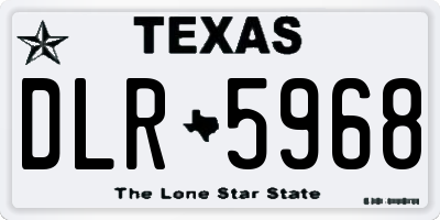 TX license plate DLR5968