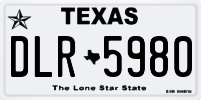 TX license plate DLR5980