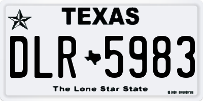 TX license plate DLR5983