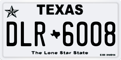 TX license plate DLR6008