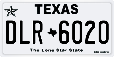 TX license plate DLR6020