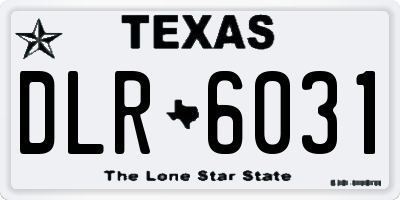 TX license plate DLR6031