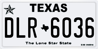 TX license plate DLR6036