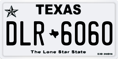 TX license plate DLR6060