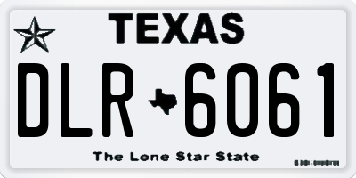 TX license plate DLR6061