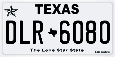 TX license plate DLR6080
