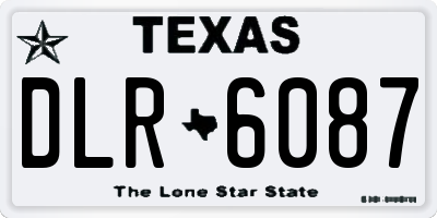 TX license plate DLR6087