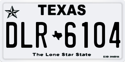 TX license plate DLR6104