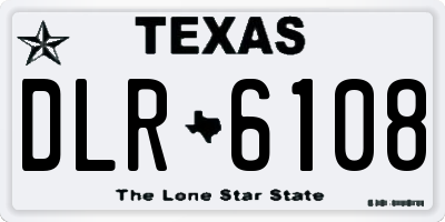 TX license plate DLR6108