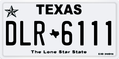 TX license plate DLR6111