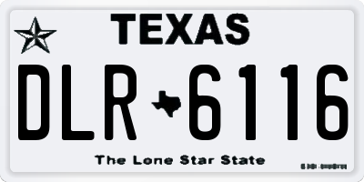 TX license plate DLR6116