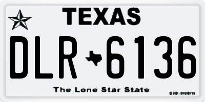 TX license plate DLR6136