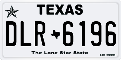 TX license plate DLR6196