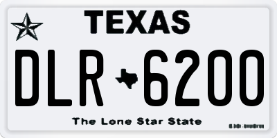 TX license plate DLR6200