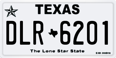 TX license plate DLR6201