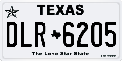 TX license plate DLR6205