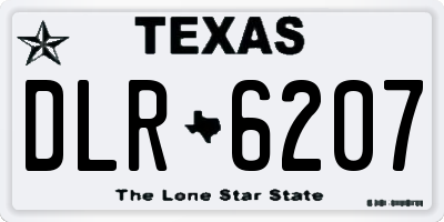 TX license plate DLR6207