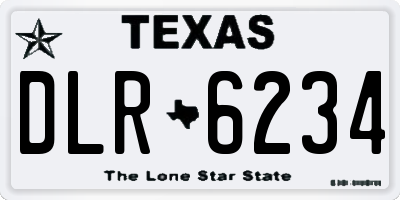 TX license plate DLR6234