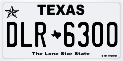 TX license plate DLR6300