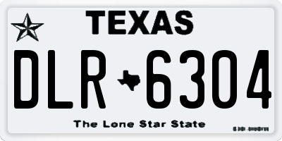 TX license plate DLR6304