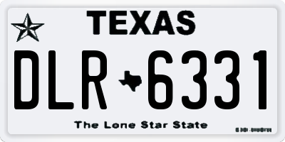 TX license plate DLR6331