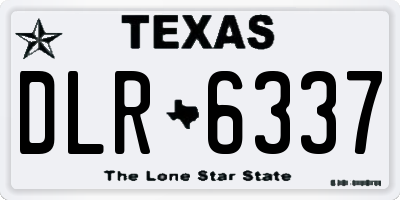 TX license plate DLR6337