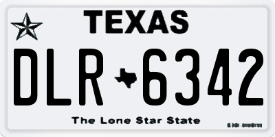 TX license plate DLR6342