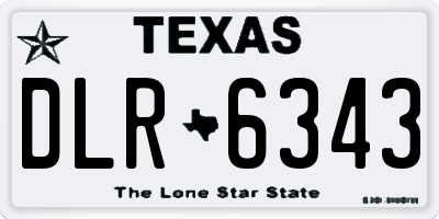 TX license plate DLR6343