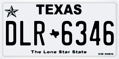 TX license plate DLR6346