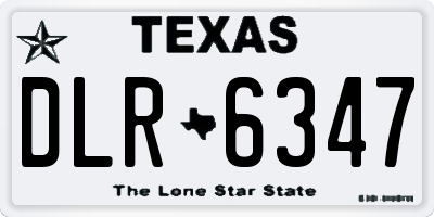 TX license plate DLR6347