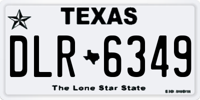 TX license plate DLR6349