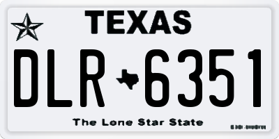 TX license plate DLR6351