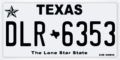 TX license plate DLR6353