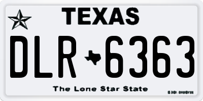TX license plate DLR6363